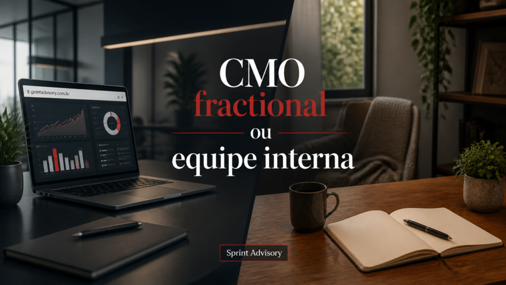 CMO fractional ou equipe interna de marketing: como decidir em um SaaS acima de R$1M ARR